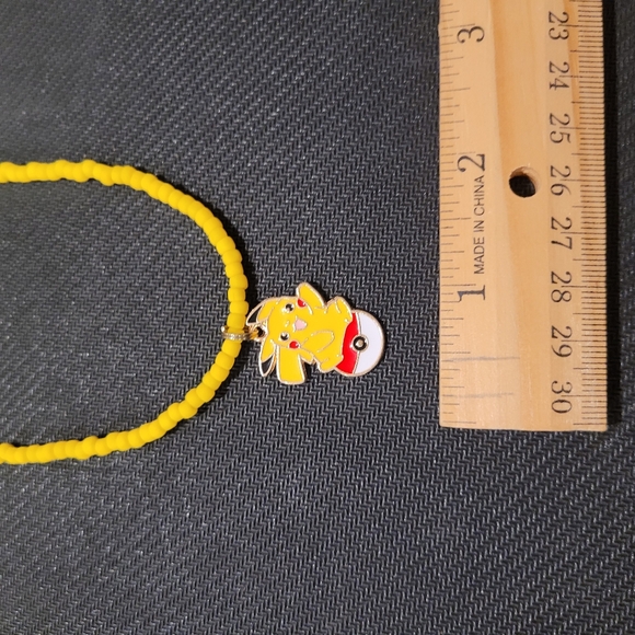Yellow Pikachu Beaded Necklace - Picture 5 of 5